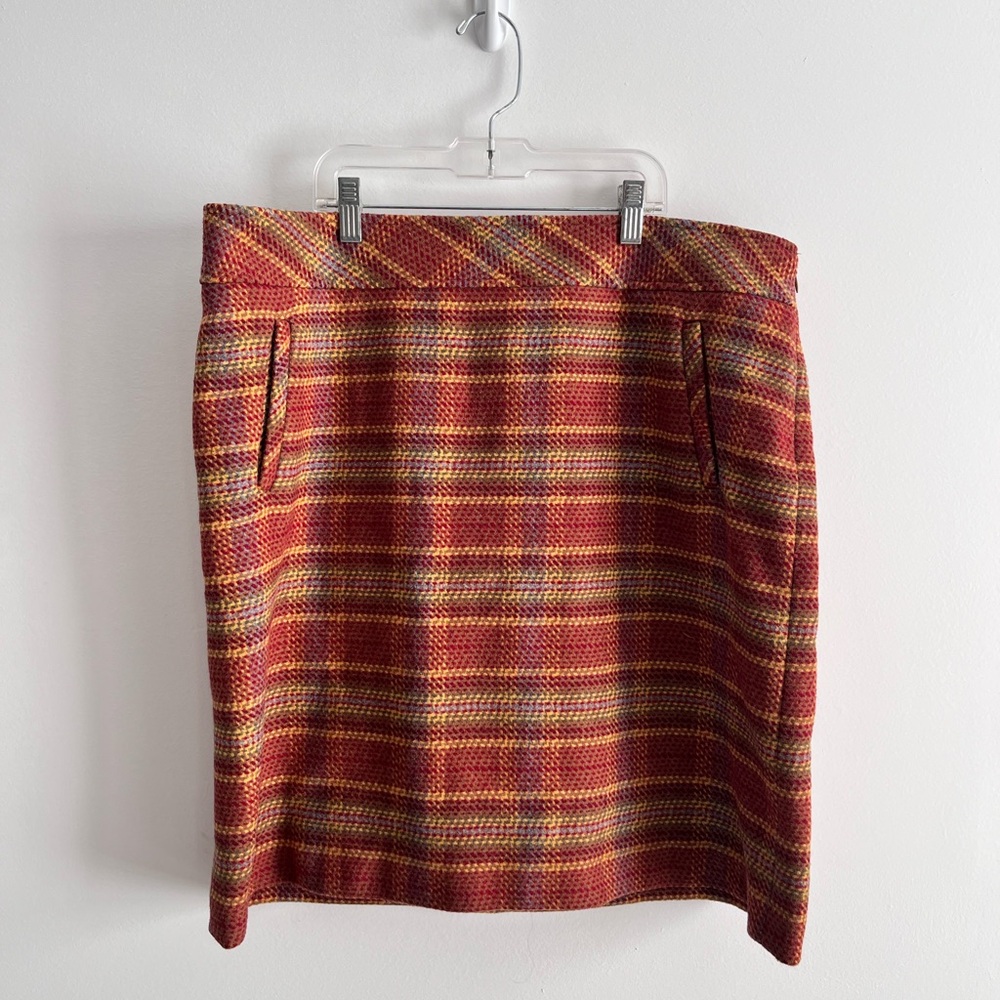 Talbots Plaid Wool Skirt size 14